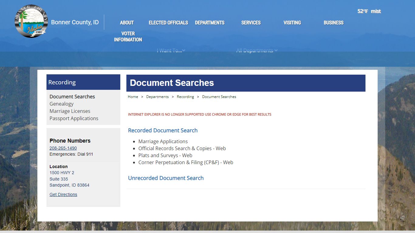 Bonner County - Document Searches