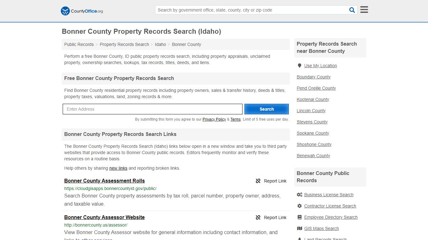 Bonner County Property Records Search (Idaho) - County Office